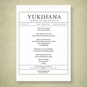 Yukihana - Keeper of the Solstice Art Print - Mushroom Girl Art - Mushroom Lover Gift