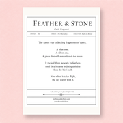 Feather & Stone Crystallized Raven Art Print or Sticker
