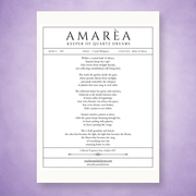 Amarea - Keeper of Quartz Dreams Art Print – Fantasy Crystal Art with Poetry