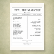 Seahorse Watercolor Fantasy Ocean Life Art Print