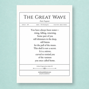 The Great Wave - Oyster Shell Art Print - Japanese Inspired Ocean Art