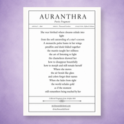 Auranthra - Fairycore Butterfly Art Print – Whimsical Fantasy Illustration Wall Decor