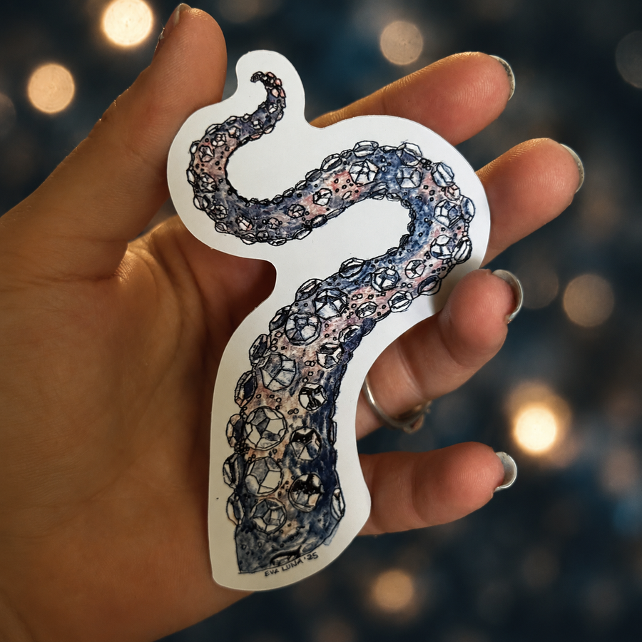 Transmutation - Octopus Tentacle Sticker - Weatherproof Vinyl Bumper Sticker, Laptop Sticker