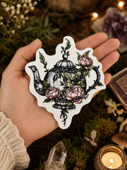 Tea for the Fae Art Print - Magical Teapot Archival Fairycore Art