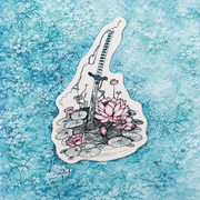 Sword of Serenity Art Print – Fantasy Art with Poetry