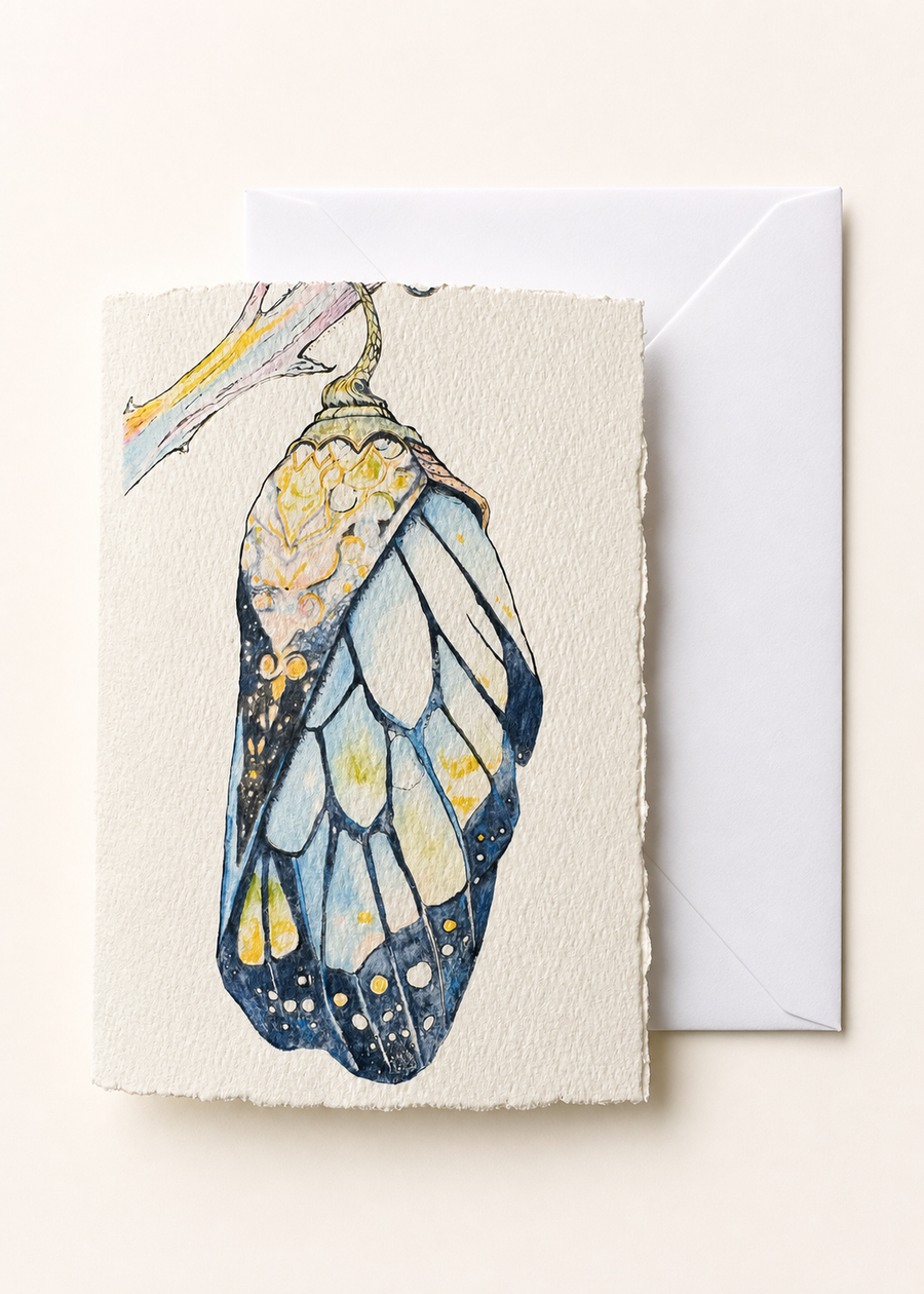 Chrysalis Transformation Art Greeting Card – 5x7