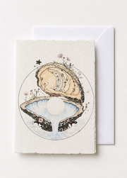 Pearl of Wisdom Oyster Art Greeting Card – 5x7
