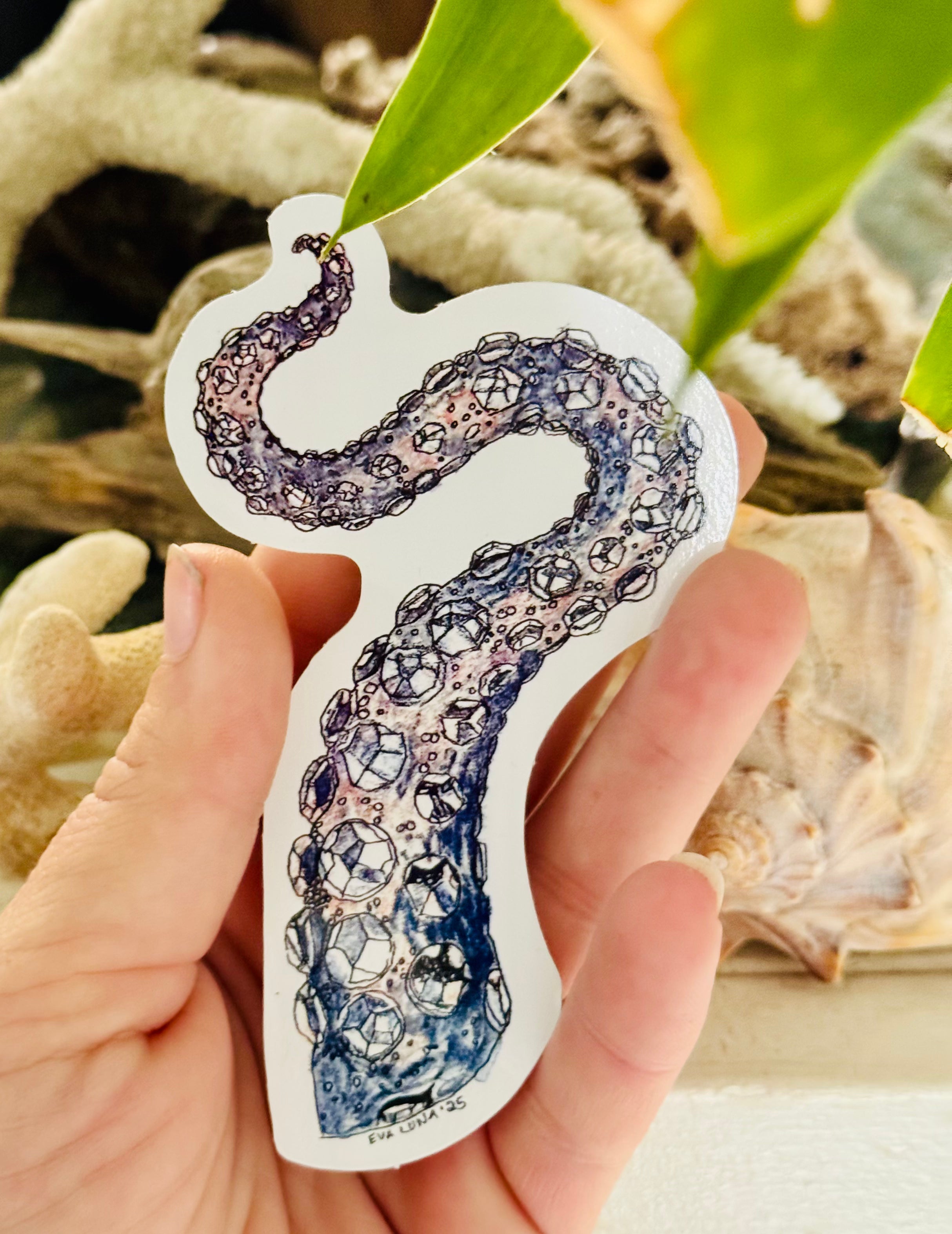 Transmutation - Octopus Tentacle Sticker - Weatherproof Vinyl Bumper Sticker, Laptop Sticker