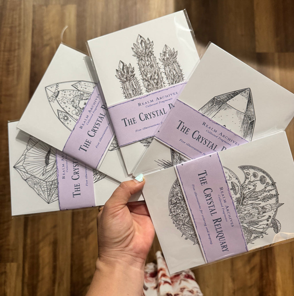 The Crystal Reliquary: Collectible Art Coloring Pack : Adult Coloring