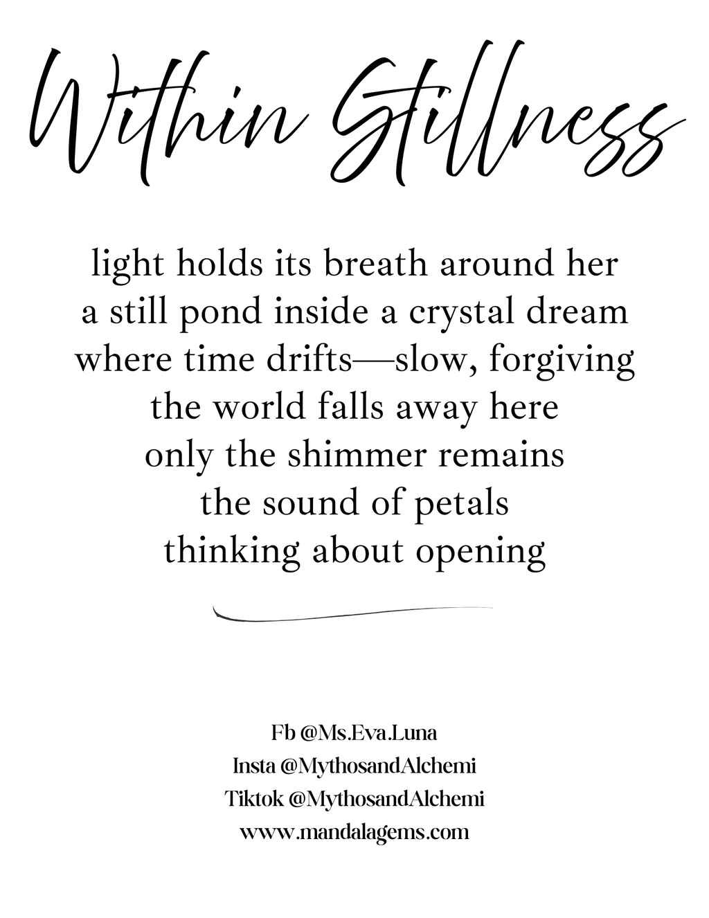 Within Stillness - Lotus Crystal Art Print - 5x7 Archival Yoga Meditation Print