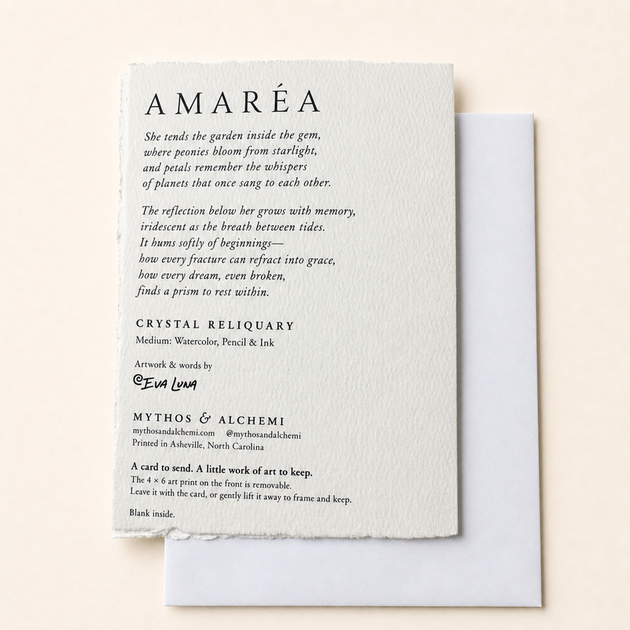 Amaréa Floral Crystal Art Greeting Card – 5x7