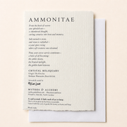 Ammonitae Fossil & Crystal Art Greeting Card – 5x7