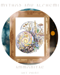 Ammonite Fine Art Print – 5x7 Ancient Fossil Crystal Spiral
