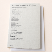 Bloom Within Stone Crystal Poppy Greeting Card – 5x7