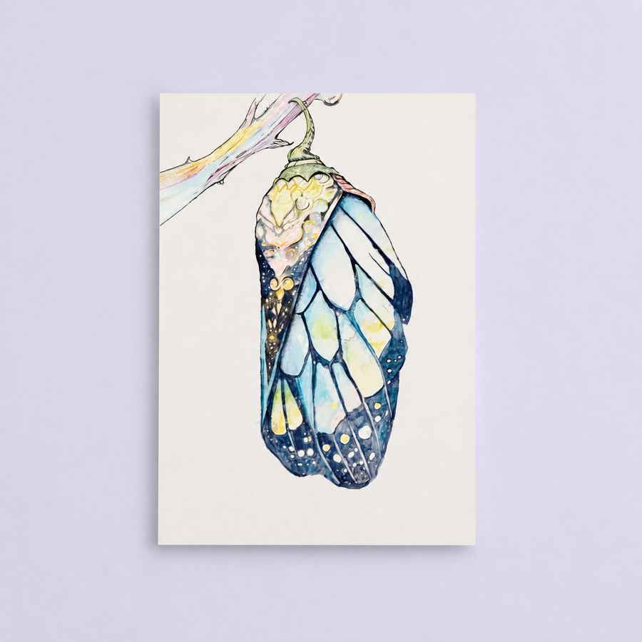 Chrysalis Art Print – Metamorphosis & New Beginnings Print | Butterfly Wall Decor