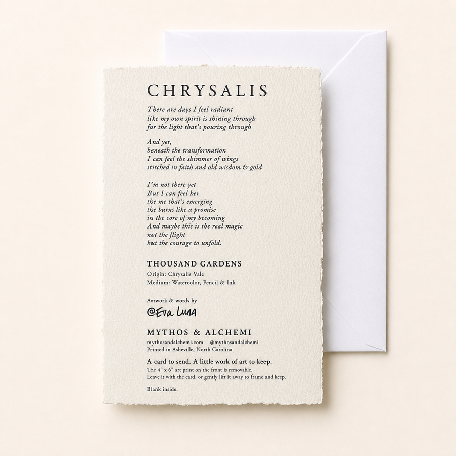 Chrysalis Transformation Art Greeting Card – 5x7