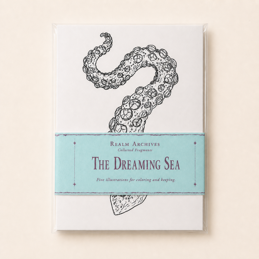 The Dreaming Sea : Collectible Art Coloring Pack : Ocean Coloring Pages : Adult Coloring