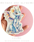 Luume - Fairycore Dragon Sticker – Whimsical Fantasy Illustration Weatherproof Vinyl Sticker