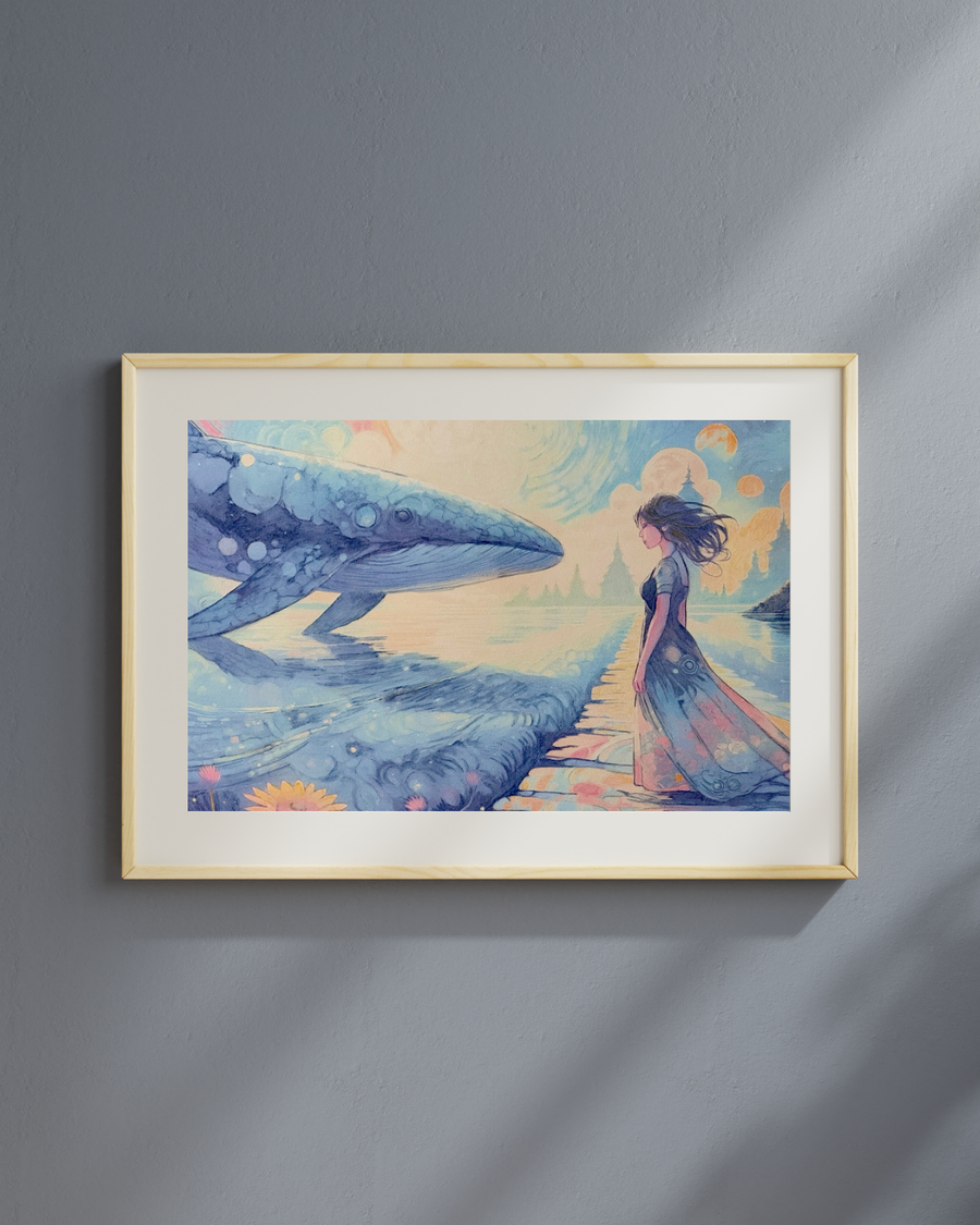 Oneirion – The Temple of Dreams | Whale Surrealism Archival Art Print