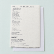 Opal the Seahorse Ocean Art Greeting Card – 5x7