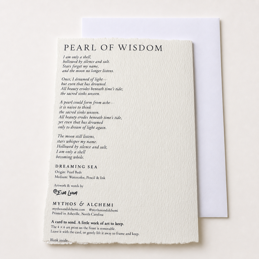 Pearl of Wisdom Oyster Art Greeting Card – 5x7