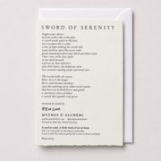 Sword of Serenity Lotus Art Greeting Card – 5x7