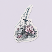 Sword of Serenity Sticker – 4" Waterproof Vinyl Decal