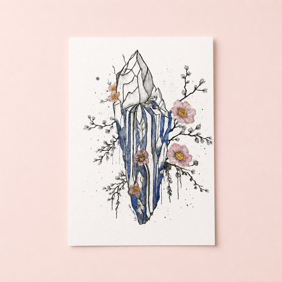 Tales of Becoming Crystal Waterfall Art Print