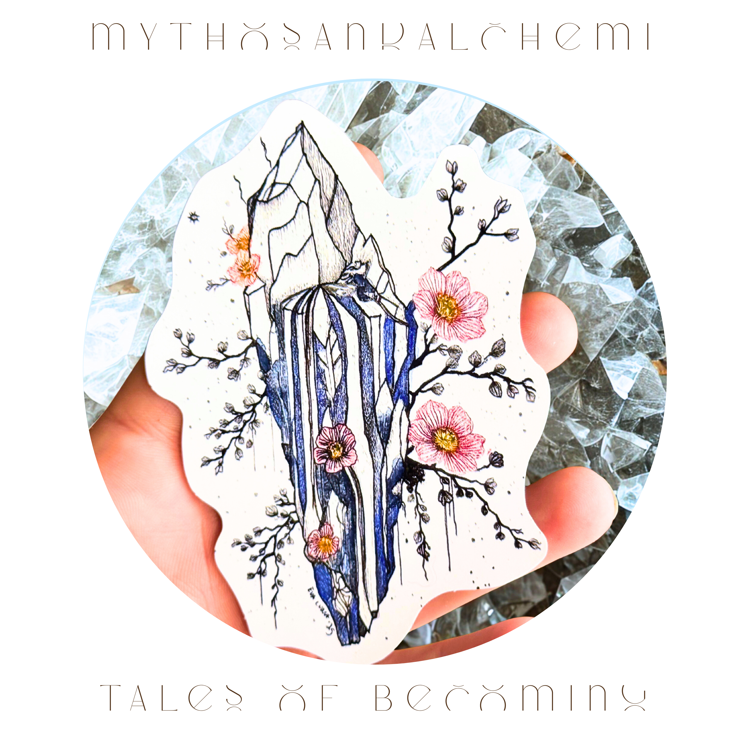 Tales of Becoming Crystal Waterfall Art Print
