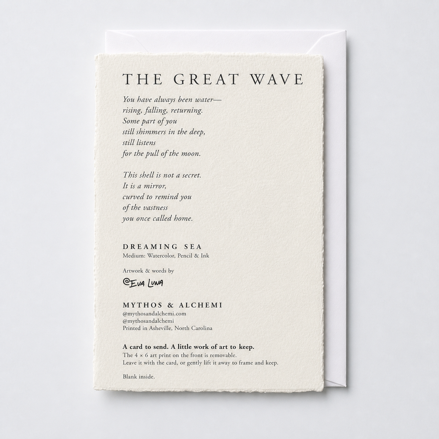 The Great Wave Oyster Art Greeting Card – 5x7